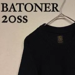 BATONER バトナー 20ss シグネチャー ニット コットン 厚手 黒のサムネイル