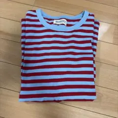 BEAMS BOY ボーダー カットソー レッド×ブルーのサムネイル