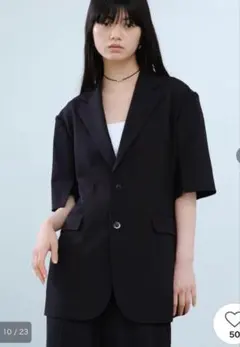 【極美完売品✨️】 CODE A half sleeve jacket 半袖 黒のサムネイル