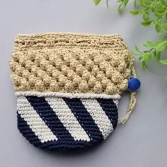 ハンドメイド　ポップコーン風巾着