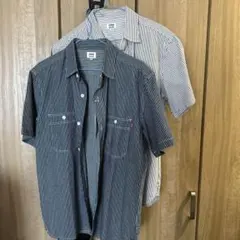 EDWIN エドウィン　ヒッコリー　半袖ワークシャツ 2点セット