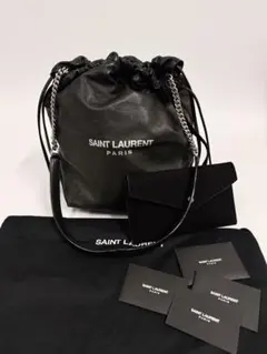 YSL サンローラン テディ 巾着バッグ ショルダーバッグ ユニセックス YSL サンローラン テディ 巾着バッグ ショルダーバッグ ユニセックス