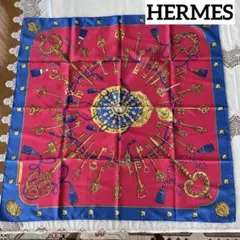 極美品HERMESエルメス ミニスカーフカレ 競馬柄 - メルカリ