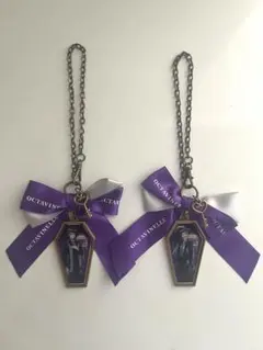 ディズニー ツイステッドワンダーランド ジェイド フロイド リボンバッグチャーム