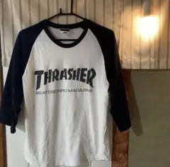 THRASHER スラッシャー　七分袖　Tシャツ　M 白黒のサムネイル
