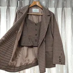 continuer de NICE CLAUP チェック柄ジャケット＆ビスチェ