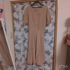 新品【earthmusic&ecology】ひざ丈ワンピース　茶色