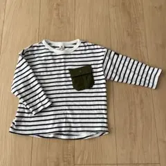 La Chiave ストライプ 長袖Tシャツ 95