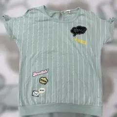 Lindaue ミントグリーン ストライプ Tシャツ 160