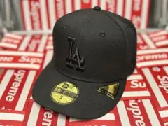 【美品】ニューエラ 59FIFTY プレカーブ ドジャース 7 黒 ブラックLAのサムネイル