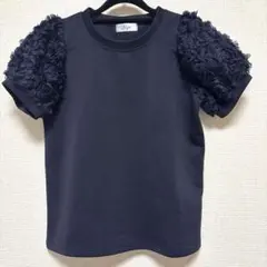 Myu フラワー袖 半袖トップス　パフスリーブのサムネイル