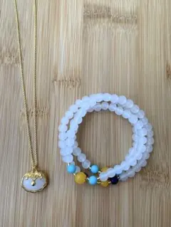 A-317和田羊脂玉デザインペンダントとブレスレット2点セット