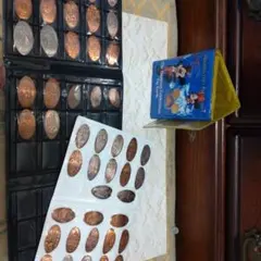 ディズニーランド、シー　スーベニアメダル47枚　コレクションブック3冊