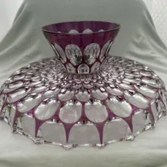 レトロなガラスのコンポートです。 レース模様・ガラスコンポート | 旅するレトロ雑貨店 monochrome