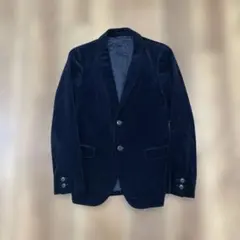ネイビー コーデュロイ テーラードジャケット