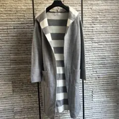 AZUL by moussy フード付きコーディガン ロングカーディガン