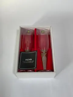HOYA クリスタル シャンパングラス ペアセット