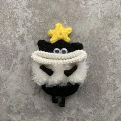 パクパクモンスター*キーケース*ねこ*ブラック*天使の羽