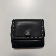 Kitamura/キタムラ レザー 二つ折り財布 K刺繍