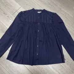 GAP/ネイビー 刺繍付き 長袖シャツ/M