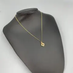 051 クリスチャンディオール　ゴールド ハート型ペンダント ネックレス