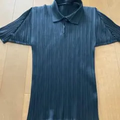 PLEATS PLEASE 半袖ポロシャツ オリーブグリーン - メルカリ
