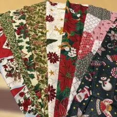 クリスマス柄 USAコットン　綿プリント生地セット