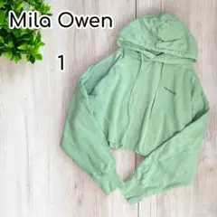 Mila Owen フーディーコットンスウェットパーカー　長袖　裏起毛　1