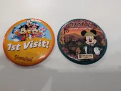 カリフォルニアディズニー缶バッジ 2個セット