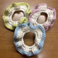 カラフルフリルシュシュ3個セット