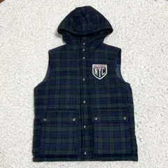 【美品】トミーヒルフィガー チェック ダウンベスト　リバーシブル