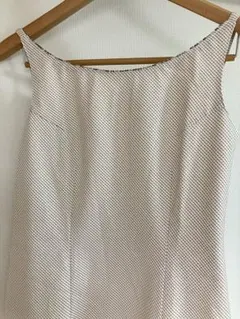 Poudré ベージュ ワンピーススーツ　パーティー 七分袖　レトロ