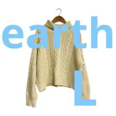 earth（アース）ニット　アイボリー　かわいい　おしゃれ