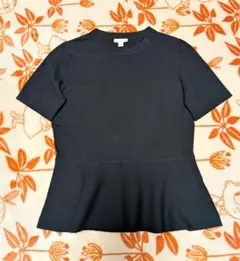 Gap ペプラム 半袖ニット ブラック Sサイズのサムネイル