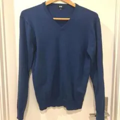 UNIQLO ネイビー Vネックニット M