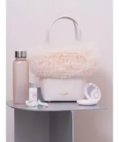 【Lily Brown】 チュール切り替え3WAYトート ピンク