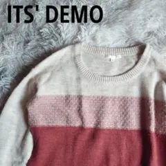 ITS' DEMO ストライプニットワンピース 38(М)