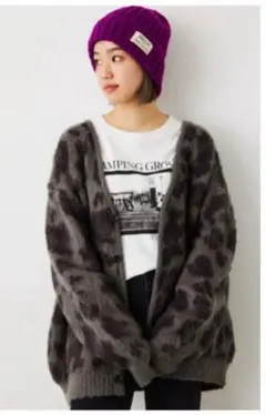 RODEO CROWNS WIDE BOWL パターンシャギーニットカーディガン