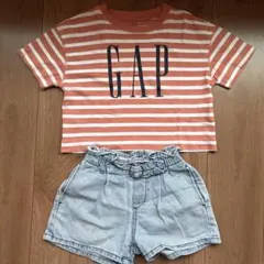 GAP ボーダーTシャツ ショート丈 XSサイズ &GUセットのサムネイル