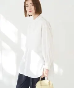 ROPE PICNIC ロペピクニック フリル バンドカラー シャツ 38 M