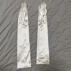 ベージュサテンロンググローブ 50cm