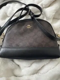Coach ドーム型ショルダーバッグ ブラウン/ブラック
