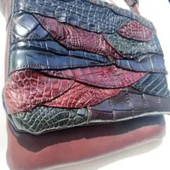 ショルダーバッグ　ハンドバッグ　レザー？　パッチワーク　y2k 2way