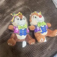 チップ＆デール ディズニー100周年記念グッズ ぬいぐるみ二体セット