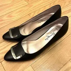 銀座かねまつ AQUABELLパンプス 24.5cm ブラックのサムネイル