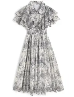 GRL 花柄フリルフレアワンピース　pm582