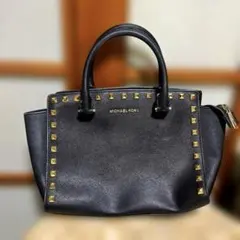 MICHAEL KORSトートバッグ 黒 レザー スタッズ