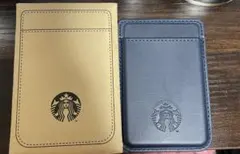 【新品】スターバックス リワード リサイクルレザー IDカードホルダー ネイビー
