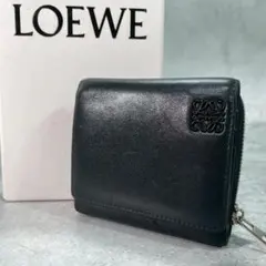 ロエベ　3つ折り財布　アナグラム　メンズ　ブラックのサムネイル