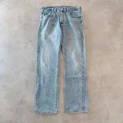 リーバイス501 Levis W32 ブルーデニム 青 ヒゲ 古着 16022